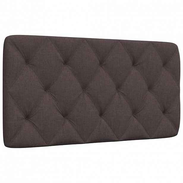 vidaXL Polštář na čelo postele tmavě hnědý 100 cm textil