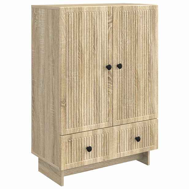 vidaXL Servírovací skříň Sonoma dub 66 x 34,5 x 95 cm Dřevěný materiál