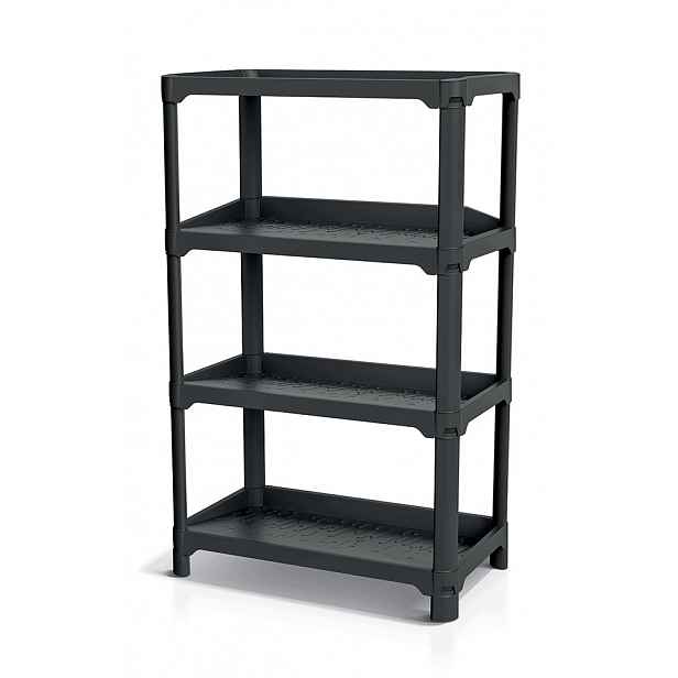 Regál na boty Keden 4 úrovně Nubby Rack Černý Prosperplast NNR560L4-S411