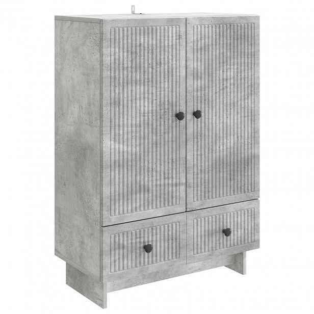 vidaXL Servírovací skříň Betonově Šedá 66 x 34,5 x 95 cm