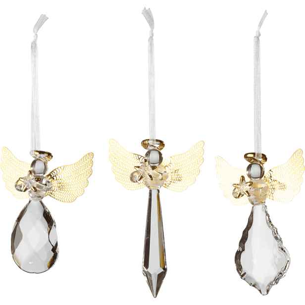 Villeroy & Boch Winter Collage Accessoires sklenění vánoční andělé, sada 3 ks