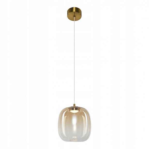 Závěsná lampa Milagro Vaso 2 Amber 4W Led 3000K zlatá jantarová skleněná