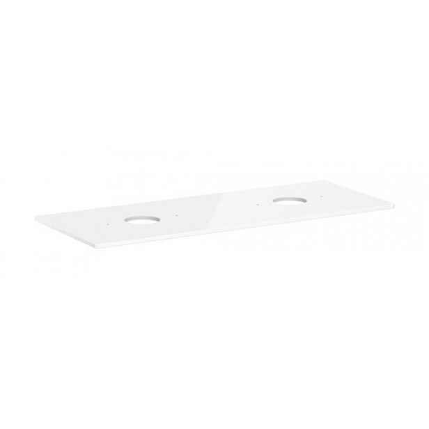 Deska pod umyvadlo Hansgrohe Xelu Q 136x1,6x55 cm bílá lesklá 54118050