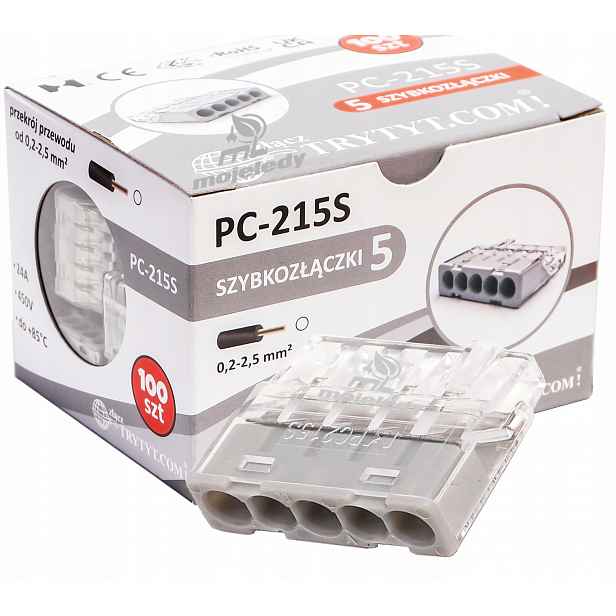 elektrická rychlospojka 5x2,5 mm 100 ks spojka