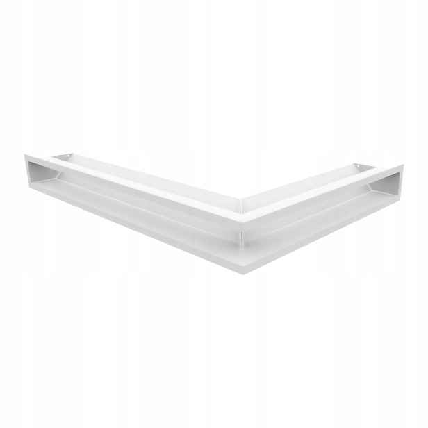 Ventilační mřížka krbová Luft rohová levá 76,6x54,7x9 bílá