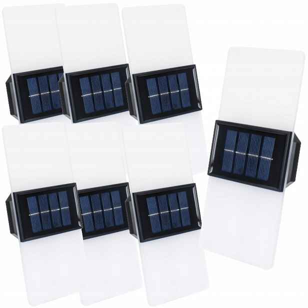 7 x solární nástěnné svítidlo Solární lampa Akryl Led Venkovní vodotěsný senzor