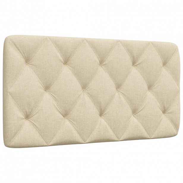 vidaXL Polštář na čelo postele krémový 100 cm textil