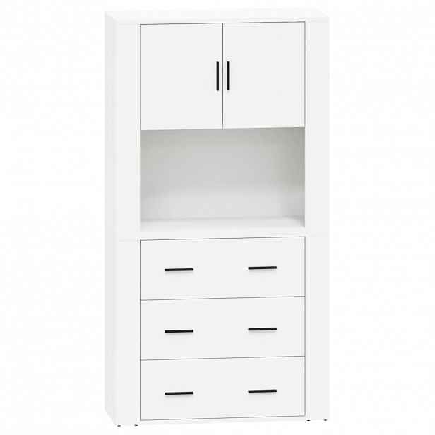 vidaXL Skříň highboard bílá kompozitní dřevo