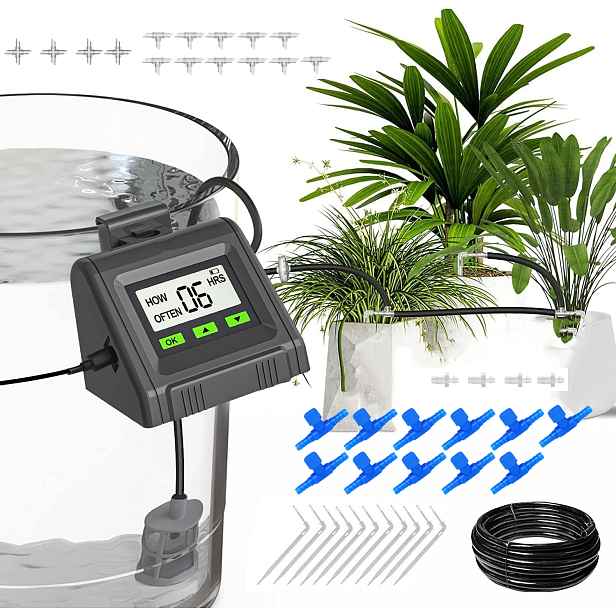 Automatická Konev Sada Na Zavlažování Zavlažování Obrazovky S LCD Černá