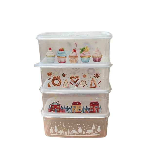 box 2,50l vánoční, 4motivy, 23x15x9cm, plast