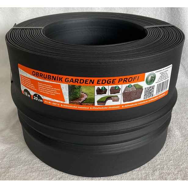 Grate Garden Edge Profi obrubník 15 m - černý