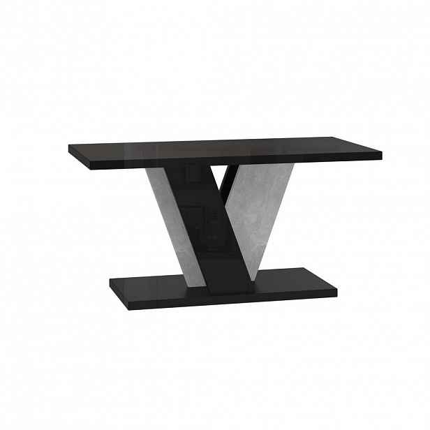 Home Collective KONFERENČNÍ STOLEK 110 cm černý, betonový vzhled šedý