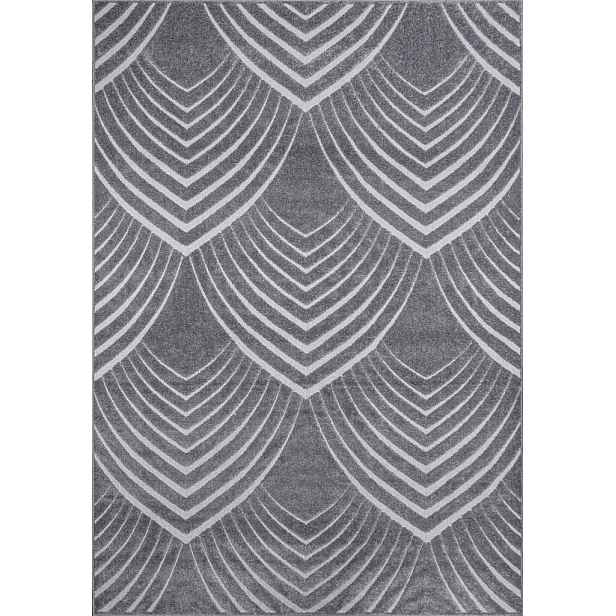 Koberec Oksi 160x230 cm, šedá geometrie