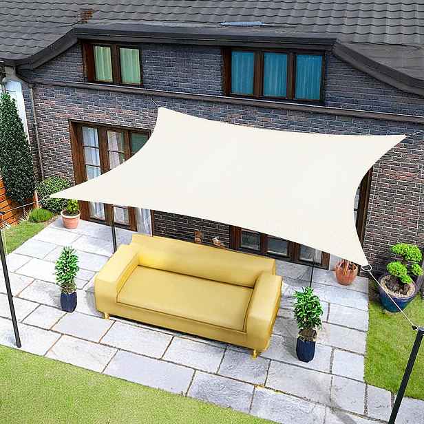 Sunnylaxx sluneční plachta voděodolná 2x4 m krémová