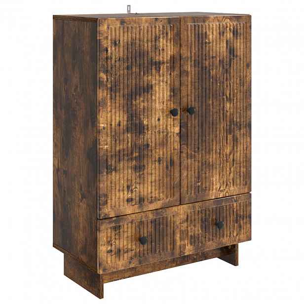 vidaXL Servírovací skříň Uzený Dub 66 x 34,5 x 95 cm Dřevěný materiál