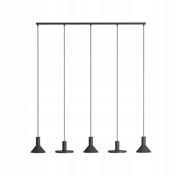 Černá závěsná lampa Hermanos moderní nad jídelní stůl Nowodvorski