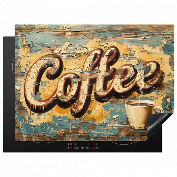 MuchoWow KRYT NA INDUKČNÍ DESKU Káva - Vintage - hnědá - šálek 71x52 cm