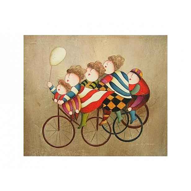 Obraz - Děti na kolech 1- 50 cm x 60 cm