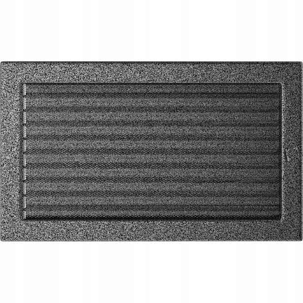 Ventilační mřížka krbová 22x37 černostříbrná s žaluzií