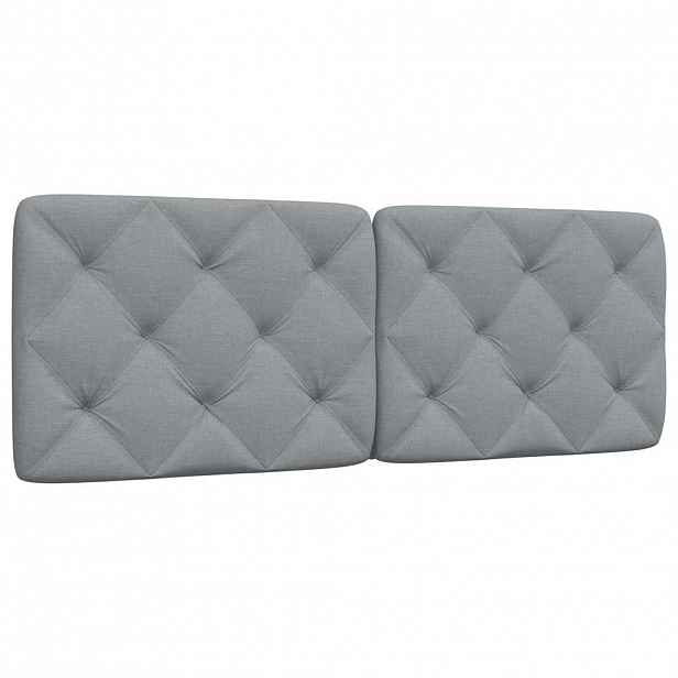 vidaXL Polštář na čelo postele světle šedý 120 cm textil