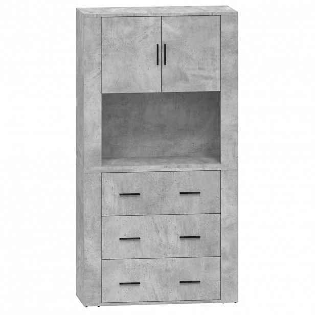 vidaXL Skříň highboard betonově šedá kompozitní dřevo