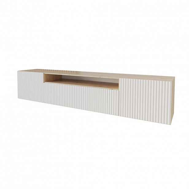 ALTDECOR NÍZKÁ KOMODA NOA-2-W 200x40x41 cm – Artisan / bílá