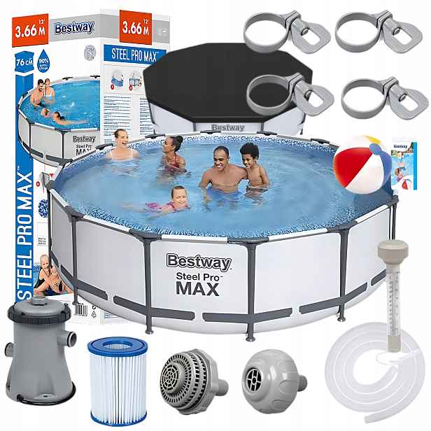 Bazén Rámový Zahradní Bestway 366x76 Pompa 11v1 sada teploměr kryt
