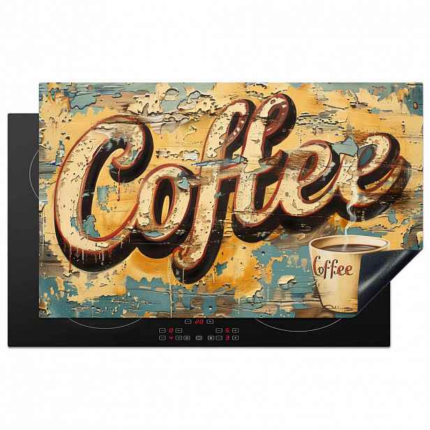 MuchoWow KRYT NA INDUKČNÍ DESKU Káva - Vintage - hnědá - šálek 83x51 cm