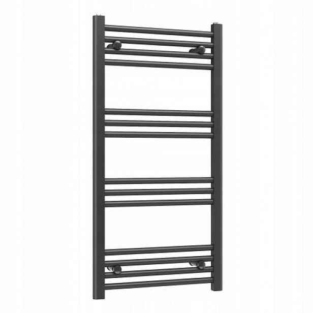 Ohřívač Basic 50x100 cm černý koupelnový žebříkový radiátor Gamma