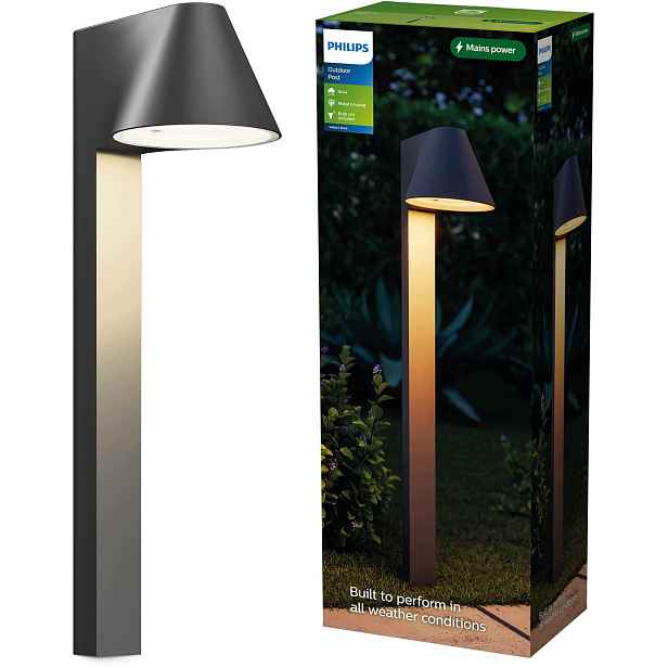 Venkovní stojací zahradní lampa Led Sloupek GU10 IP44 60 cm Philips Voltan