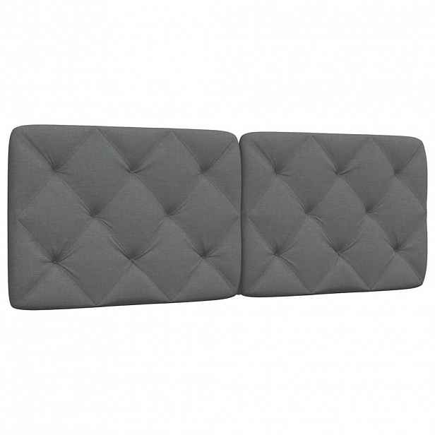 vidaXL Polštář na čelo postele tmavě šedý 120 cm textil