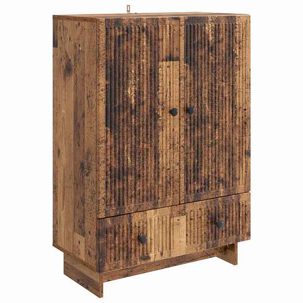 vidaXL Servírovací skříň Staré dřevo 66 x 34,5 x 95 cm