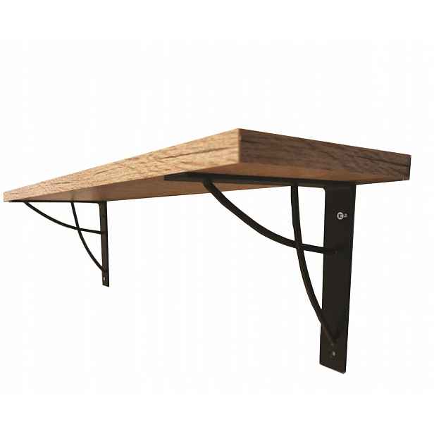Závěsná police loft NEO-90 černá deska dub 90 cm
