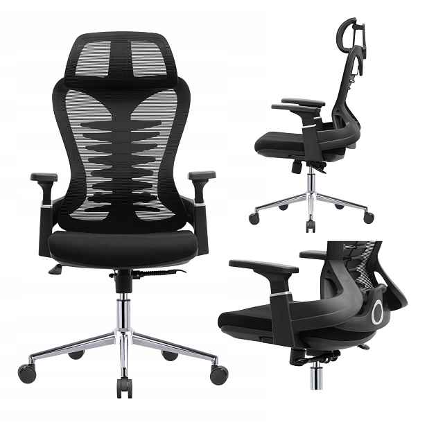 Kancelářská židle Ergonomická otočná herní židle s nastavitelnou hmotností 120 kg