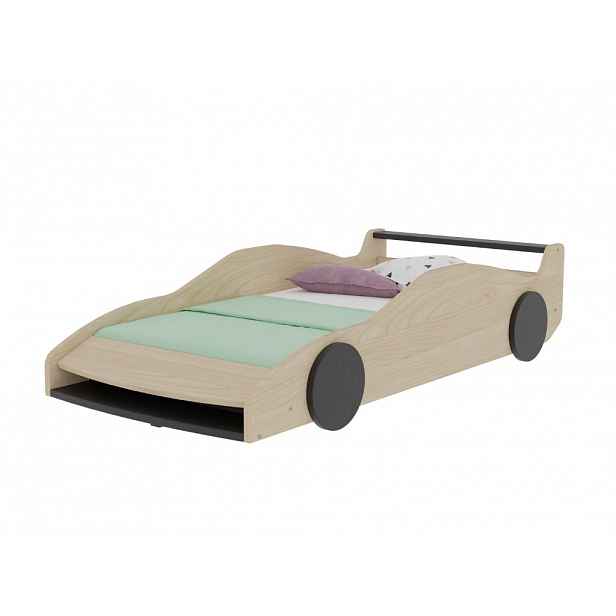 Benlemi Dětská auto postel ve tvaru FERRARI F40 80x160 cm Zvolte barvu: Transparentní - černá