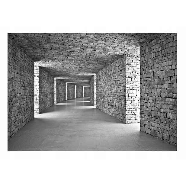 Fototapeta 3D Tunel Cihly Optická iluze 416x254