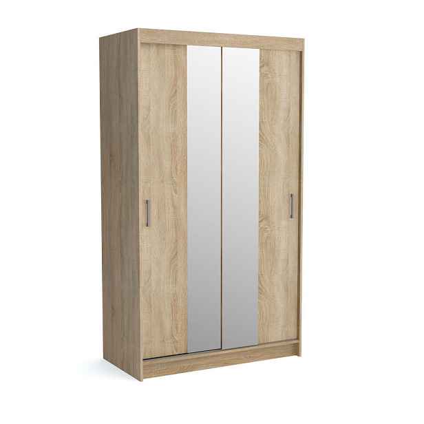 MASSENO ŠATNÍ SKŘÍŇ S POSUVNÝMI DVEŘMI NICOLA, 120/215/60 cm 2dveřová, dub Sonoma
