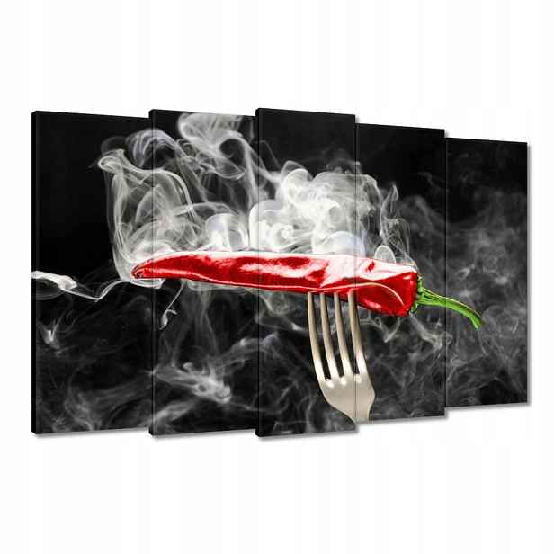 Obrazy 150x95 Červená paprika Kouř