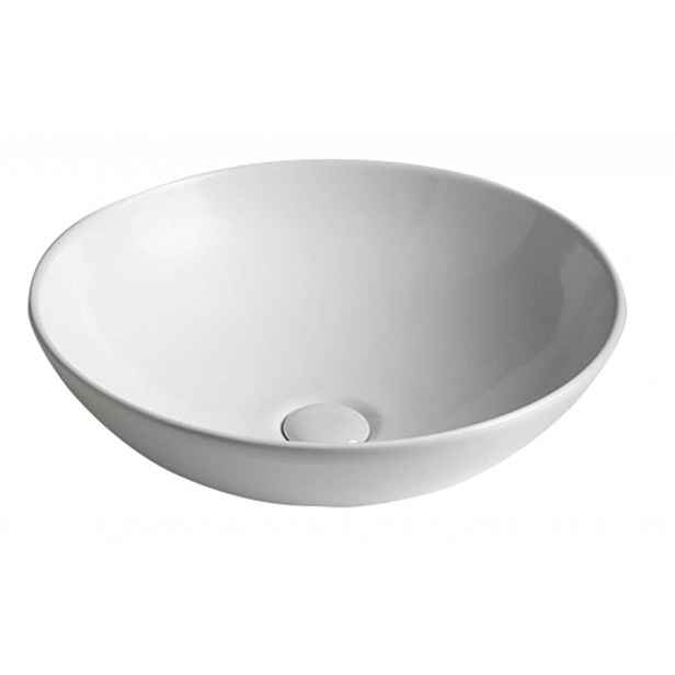 Sapho - Umyvadlo Dimp, průměr 46 cm, bez otvoru pro baterii, bez přepadu, bílá WH060