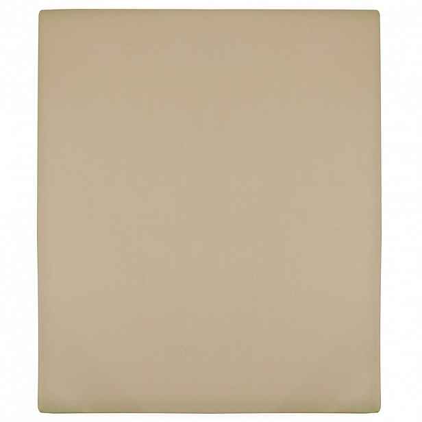 vidaXL Jersey prostěradlo taupe 140x200 cm bavlna