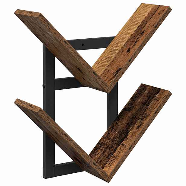 vidaXL Nástěnná floating polička Staré dřevo 43 x 15 x 47 cm