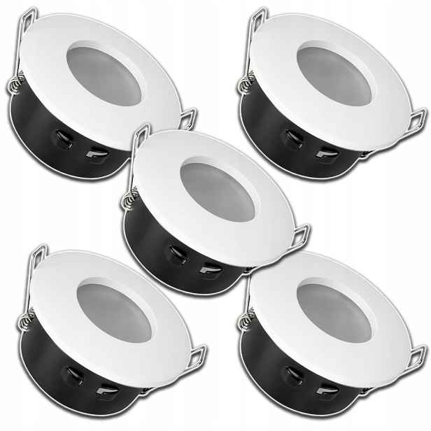 5xVODOTĚSNÉ Hermetické Stropní Svítidlo Halogen Ip 65 Zapuštěné