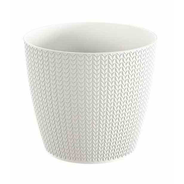 Prosperplast Květináč Wheaty bílý, varianta 12,8 cm