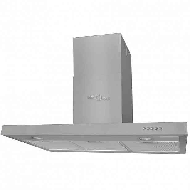 vidaXL Plochá nerezová digestoř 900 mm