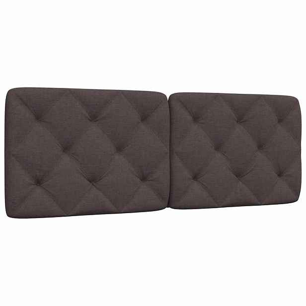 vidaXL Polštář na čelo postele tmavě hnědý 120 cm textil