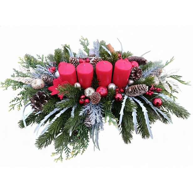 Dekorace Adventní vánoční svíčka Bombička Květináč