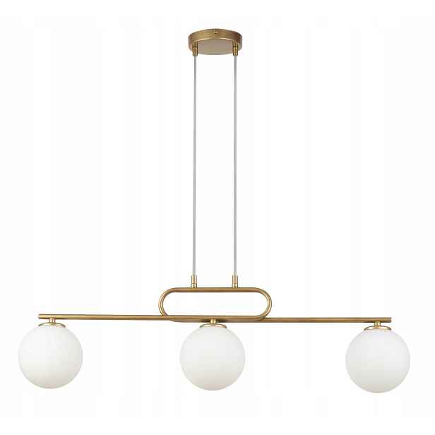 Dekorativní závěsná lampa zlatá 3xG9 Tes bílé koule Sigma Lighting