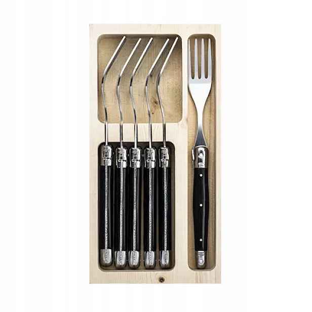 Montargo Laguiole Premium Line Steakové vidličky černé,