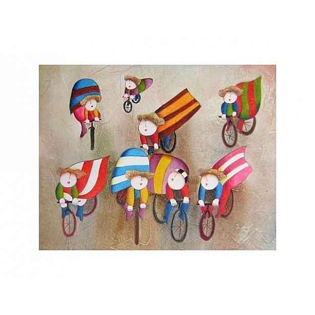 Obraz - Děti na kole 1- 50 cm x 60 cm