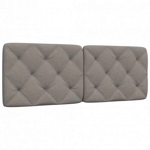 vidaXL Polštář na čelo postele taupe 120 cm textil